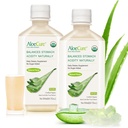 AloeCure USDA Organic Aloe Vera Juice laget innen 12 timers høst - ren aloe Juice naturlig digestiv kosttilskudd for å støtte digestion, immunsystem og balansert magesyre, 2 x 500ml flasker