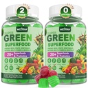 Super Greens Gummies, Grønn Superfood pulver Alternative w/Spirulina, Klorella, Prebiotiske Fiber, Probiotiske, Frukt Veggie, Daglig Frukt Grønnsaker For Digestiv & Gut Helse, Immunitet, Fokus, 120 Cts
