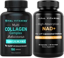 Vitale vitaminer Multi collagen Kapsler + NAD+ Tillegg