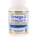 California Gold Nutrition Omega-3 Premium Fish Oil av California Gold Nutrition, Konsentrert formel med EPA & DHA, Støtte for Optimal Lipid Profil, Glutenfri, 100 Fisk Gelatin Softgels - 2 Pakke