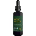 Global Healing Center Brain Health - USDA Organic Brain Supplements for minne & fokus - Nootropics Supplement for å bekjempe mental tåke, Avansert fokusfaktor for voksne ekstra styrke - 2 Fl Oz