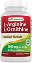 Best Naturals L-Arginine L-Ornithine - 1000 mg per servering - 120 tabletter - Ikke-GMO & Glutenfri (120 greve (pakke med 1))