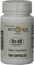 Bio-Tech Pharmacal D3-500,000 IU, 100 Kapsler Ð Alt-Naturlig Supplement Ð Støtter Bein, hjerte nevromuskulær, & immun helse Ð No Dairy, Fisk, Gluten, Peanut, Shellfish, & Soja