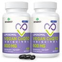 Liposomal Ubiquinol CoQ10 800 MG Softgel, høy absorpsjon CoQ10 Ubiquinol Supplement, aktiv koenzym Q10 800mg, kraftig antioksidant for hjerte og hjerne funksjon, energiproduksjon, 120 Vegan Softgels