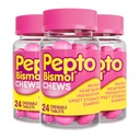 Pepto Bismol Chews, rask og effektiv digestiv relief fra tristhet, halsbrann, indiesjon, oppsett mage, diarré, 72 Totalt (3 pakker med 24)