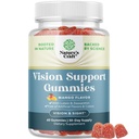 Visjon Støtte Gummier for voksne - Lutein og Zeaxanthin Kosttilskudd for øyehelse - Potent Lutein Øyevitaminer for blått lys Beskyttelse Tørrhet Strain Support & Visual Sharpness - 60 Count