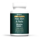 Wellgenix Purvana Max Hår, Hud & negler Vitamin: Biotin 5000mcg for forbedret hårvekst, Hårtap Forebygging for kvinner og menn, Vegan, Ideell for Post Partum & PCOS, 90 greve, Pakke med 1