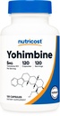 Nutricost Yohimbine HCl 5 mg, 120 kapsler - Glutenfri og ikke-GMO