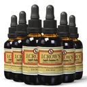 J.CROW'S® Lugols løsning av jod 2% 2 oz (6 flasker) – Premium jod og kaliumjodvæske, gluten og, alkoholfri naturlig bronekstrakt, ingen utløp