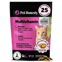 Cat Multivitamin Crunchy & Creamy Chews - Katt behandler for helse + immune, felles støtte, hud & Coat, & Digestion - Vitaminer med omega 3s, lysin og probiotika (30 dagers forsyning)