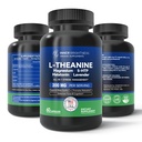 L teanin 200mg, magnesium, 5-HTP og melatonin - All-in-1 L-theanin Supplement for stress relief, fokus og kognisjon, søvn - 60 kapsler