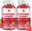 (2 Pakke) Cortisol Supplement Gummier for kvinner med Rhodiola Rosea, Ashwagandha, Magnesium, Balanced Cortisol, Zzz Støtte, Non-GMO,120 Gummies