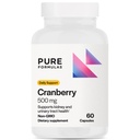 PureFormulas Cranberry 500 mg - støtter nyre- og urinveistrakt helse - Antioksidant Supplement for immunbeskyttelse og cellulær helse - Cranberry piller for kvinner og menn - Ikke-GMO - 60 Kapsler