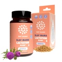 OAT MAMA Organic Lactation Supplement - 'Slay Mama' Velsignet Thistle & Fenugreek Capsules - Herbal Lactation Blend, Postpartum støtte for amming mødre