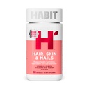Habithår, hud og negler Supplement (60 kapsler) - Ny look, støtter hudhydrasjon, hår og neglestyrke, Biotin 2000mcg, vitamin A & C, Hyaluronsyre, Rosehip, Vegan, Ikke-GMO (1 pakke)