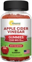 aSquared Nutrition Apple Cider Vinegar Gummies - 1500mg med moren - 90 ACV Gummies w/Vitamin B6 & B12, Folsyre - Vegan Gummy Supplement Alternativ til Capsules piller & drikke