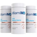 MiamiMD Total Beauty Matrix kollagen kosttilskudd for kvinner - kollagen kapsler med vitamin C for hår, hud og negler - Cruelty Free - (60 kapsler) - 3 Pack