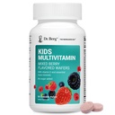 Dr. Berg Kids Chewable Multivitamins (NOT søtgjort m/sugar) - Daglig multivitamin for barn som inneholder 20 næringsstoffer og spor Mineral Complex - Blandet Berry Chewable vitaminer for barn - Røde vafer