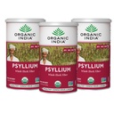 ORGANIC INDIA Psyllium Herbal pulver - hele Husk Fiber Supplement, Digestionsstøtte, Vegan, Glutenfri, USDA Certifisert Organisk, Ikke-GMO, Oppløselig & Uoppløselig Fiber Kilde - 12 oz (Pack of 3)
