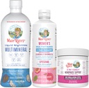 MaryRuth Organics MultivitaminLustriva Hårvekst, Menopause støtte, & daglig flytende multimineral, 3-pakkers Buddel for hår støtte, hud helse, immunstøtte, Gut helse og søvn støtte