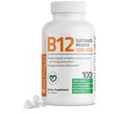 Bronson Vitamin B12 1000 mcg frigivelse Premium ikke GMO-tabletter støtter nervesystem, sunn hjernefunksjon og energiproduksjon, 100 teller