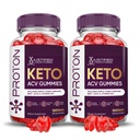Justifiserte Laboratories (2 Pack Proton Protein Keto ACV Gummies Advanced Formula 1000MG Proton Boost Formulert med Pomegranate Beet Juice Powder B12 Vegan Non GMO 120 Gummys