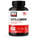 Force Factor Acetyl L-karnitine Brain Supplement, Nerve støtte Supplement, og Cellular Energy Booster, Acetyl L-karnitine 500 mg, Premium kvalitet, Vegan, Ikke-GMO, 100 Grønnsaker Kapsler