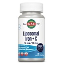 KAL Liposomal Jern Supplement med Liposomal Vitamin C, Jern Supplement for kvinner og menn, høy absorpsjon, Gentle Iron Piller, Vegan, Glutenfri, 30 Services, 30 Vegkaps
