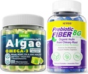 Vegansk Omega 3 Gummies 1000mg + Prebiotic Fiber Gummies for voksne 8g