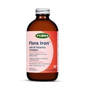 Flora jern - Vegansk flytende jern Supplement med B-vitaminer - Tilbyr rød blodcelle og energi støtte - Yeast-free & Glutenfri - Delicious Fruit Juice Base - 7,7 fl. oz. Glassflaske