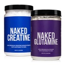 Naken ren mikronisert kreatinmonohydrat 100 serveringer + 200 serveringer ren L-Glutamin Bundle: Vegan, ikke-GMO, Glutenfri. Minimer muskelnedbrytning og forbedre proteinsyntese. Ingenting kunstig