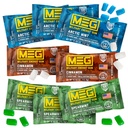 MEG - Militær energi Gum | 100mg koffein per stykke + Øke energi + Øke fysisk ytelse + multiflavors av Arctic Mint , Spearmint, & Cinnamon + 8 pakker (40 greve)