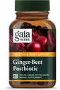 Gaia Herbs Ginger-Beet Postbiotika - Supplement for Gut & Heart Helse Støtte - laget med organiske Fermented Beets & Ginger - Gratis fra Dairy, Soya & Gluten - 60 Vegan Capsules (30 Services)