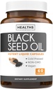 Svart Seed Oil - 60 Softgel Kapsler (Non-GMO & Vegan) Premium Cold-Pressed Nigella Sativa Produserende ren svart cumin frøolje med vitamin E - 500mg Hver, 1000mg per 2 Kapsel servering