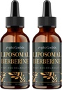 Liposomal Berberine Drops Supplement 3000mg - høy absorpsjon AMPK aktivator, organisk Berberine HCl kompleks med ceylon kanel & ginger for immun & digestion (4 fl oz)