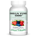 Maxi helse Omega Yums 1000 - Kid Vennlig - Fruity Burst Flavor - 110 Softgel Kapsler - Kosher