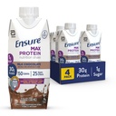 Sørg for Max Protein Mjølk Sjokolade Ernæringshake ® 30g Protein, 1g Sukker, 4g Fiber Blanding ® 4 Pack