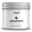 Ultra høy styrke L-Glutatione 98% Supplement for glødende hud - kollagentilskudd for kvinner og menn - 500 mg konsentrert formel, redusert L-Glutatione Supplement - 60 kapsler
