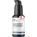 Designs for helse Liposomal B Supreme - Flytende B vitaminkompleks med superior absorpsjon - Folat, vitamin B12, B6, Biotin, TMG + mer - Oral Leveringspumpe med Citrus Flavor (50 Serveringer / 1,7oz)
