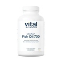 Vital næringsstoffer Ultra Pure® Fish Oil 700 | Støtter hjerte, hjerne og felles helse* | Oppnåelig kildet høy EPA & DHA Omega-3 fettsyre | Lemon Flavor | Gluten, Dairy & Soja Gratis | 120 Softgels
