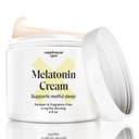 Melatonin krem for hvilende søvn – Melatonin sovesupplement Reset Biologisk Kroppsklokke – Paraben, Fragrance-fri til å redusere fine linjer og krukker – naturlig søvnkrem (4 oz)