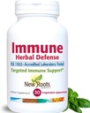 Immun Herbal Defense Supplement (200 mg) med Reishi Mushroom, Astragalus Andrograf, Multi Herbal Extract med Elderberry, Echinacea (30 kapsler)