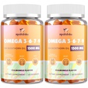 Omega-7 Sea Buckthorn Olje Gummies, Omega 3 6 7 9 Supplement for kvinner, Flaksfrøolje, Vitaminer E, A & Probiotika - Hud, Øye & Tørrhet, Kamille Flavor - 120 Gummies