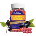 Elderberry Gummies, Elderberry Extract 300 mg, med vitamin C og sink, Jordbær Flavor Gummies, Ikke-GMOs, Glutenfri, Vegansk-vennlig, Immun støtte, 60 count