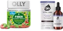 OLLY Fiber Gummy Ringer 50ct + Oxy Total Care Hydrating Vitamin C Serum for digestiv støtte, renere hud