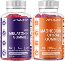 Vitamatisk Magnesium Gummies & Melatonin Gummies Combo - 60 Grev hver