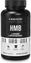 Jacked Factory Essentials HMB Capsules - HMB Kosttilskudd for lean muskelvekst, Forebygging muskelnedbrytelse under calorie-defekter, og forsterke muskel utvinning - 120 Veggie Capsules
