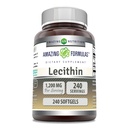 Amazing Formler Lecithin 1200 Mg | Softgels Supplement | Ikke-GMO | Glutenfri | Laget i USA (1 pakke | 240 greve)