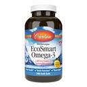 Carlson - EcoSmart Omega-3, 1000 mg Omega-3s, bærekraftig kilde, hjertehelse, hjernefunksjon og visjon støtte, sitron, 180 Softgels