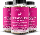 Metabolisme for henne 3-paknings Bundle - Vekttap piller for kvinner - Appetitt Suppliant, fettforbrenner, metabolisme Booster - Combat Cravs & Lose Belly Fat - Berberine, Chromium Picolinate & Guarana